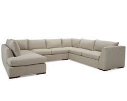 Flagler Stationary Sectional with Down Cushions (Includes Pillows)