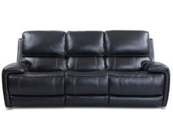 Empire Leather 87&quot; Power Headrest Power Reclining Sofa in Blackberry