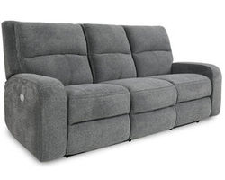 Polaris 84&quot; Power Headrest Power Reclining Sofa Grey (In stock - Fast shipping)