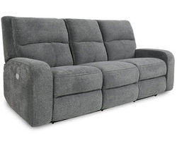 Polaris Grey 84&quot; Power Headrest Power Reclining Sofa