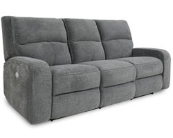 Polaris 84" Power Headrest Power Reclining Sofa Grey (In stock - Fast shipping)