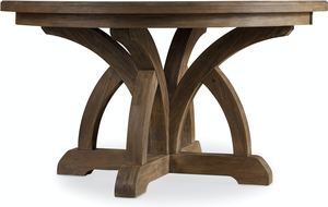 Corsica 54&quot; Round Dining Table w/1-18in Leaf