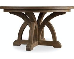 Corsica 54&quot; Round Dining Table w/1-18in Leaf