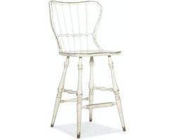 Ciao Bella Spindle Back Bar Stool-White