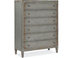 Ciao Bella Six-Drawer Chest- Speckled Gray