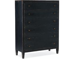 Ciao Bella Six-Drawer Chest- Black
