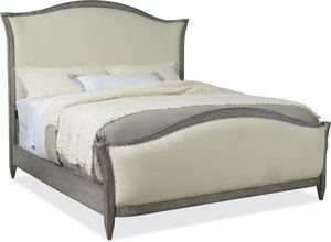 Ciao Bella King Upholstered Bed- Speckled Gray