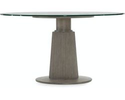 Elixir Round 54&quot; Glass Top Dining Table