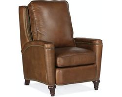 Rylea Leather Swivel Glider Power Recliner (Brown)