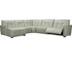 Reaux 5-Piece LAF Chaise Sectional w/2 Power Recliners