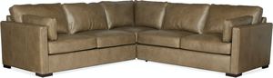 Romiah 3-Piece Leather Stationary Sectional