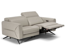 Patto C220 Leather Power Headrest Power Reclining Loveseat and 1/2