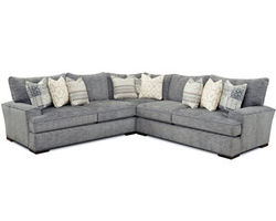 Handwoven Slate Riverdale Three Piece Stationary Sectional