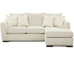 Vibrant Vision 96&quot; Oatmeal Chaise Sofa