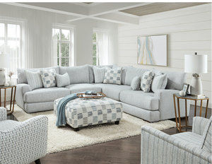Entice Paver 4 Piece Sectional Living Room (Includes sectional, chair and cocktail ottoman)