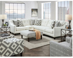 Sugarshack Glacier 4 Piece Sectional Living Room (Includes sectional, 2 chairs and cocktail ottoman)