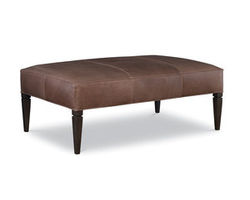 Trevor 47&quot; x 30&quot; Leather Rectangular Ottoman (Made to order leathers)