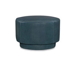 Sully Leather 27&quot; Swivel Ottoman (Made to order leathers)