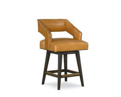 Duncan Leather Counter or Bar Stool - Swivel (Made to order leathers)