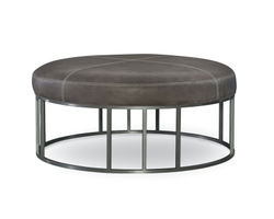 Owen Leather 44" Oval Cocktail Ottoman (+45 leathers)