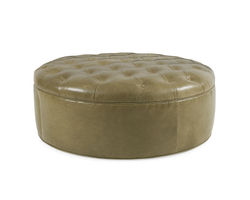 Columbus Leather 40" or 49" Oval Cocktail Ottoman (+45 leathers)