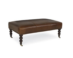 Yates 29" x 49" Leather Rectangular Cocktail Ottoman (+45 leathers)