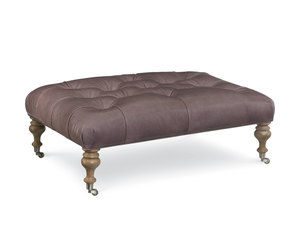 Jasper 43&quot; x 32&quot; Leather Ottoman (Made to Order leathers)