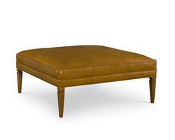 Terrance 42&quot; Leather Square Cocktail Ottoman (Made to Order leathers)