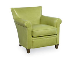 Philippe Leather Club Chair - Swivel Available (Made to Order Leathers)