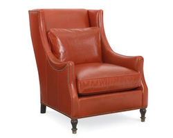 Gaston Leather Nail Head Wing Chair (+45 leathers)