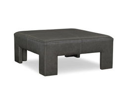 Margot 42&quot; Square Leather Ottoman (Made to Order Leathers)