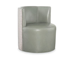 Crawley Leather Accent Chair with Casters (Made to order leathers)