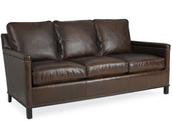 Gotham 75" - 80" Leather Nail Head Trim Sofa (+45 leathers)