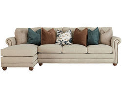Cabrillio Nailhead Stationary Sectional (Includes Pillows)