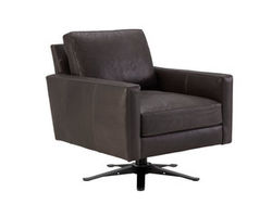 Calaveras Leather Swivel Chair with Down Cushions(Made to order leathers)