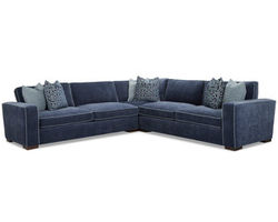 Mendocino Stationary Sectional with Down Cushions (Includes Pillows)