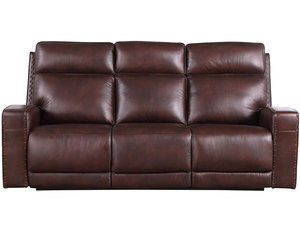 Blaine Leather Power Headrest Power Reclining Sofa