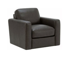 Brent Leather Swivel Chair (100% Top Grain Leather)