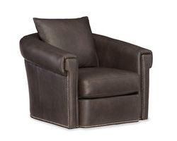 Andre Leather Swivel Glider Chair (Made to order leathers)