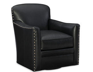 Luna Leather Swivel Tub Chair 8-Way Tie (Made to order leathers)