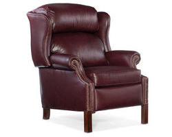 Chippendale Reclining Leather Wing Chair (Made to order leathers)