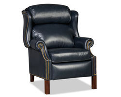 Presidential Leather Reclining Wing Chair (Made to order leathers)