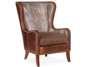 Aurora Stationary Leather Chair 8-Way Tie (Made to order leathers)