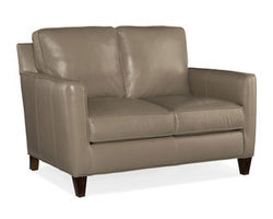 Yorba Stationary Leather Loveseat 8-Way Tie (Made to order leathers)