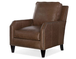 Caroline Stationary Leather Chair 8-Way Tie (Made to order leathers)