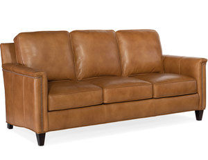 Davidson Stationary Leather Sofa 8-Way Hand Tie (Made to order leathers)