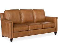 Davidson Stationary Leather Sofa 8-Way Hand Tie (Made to order leathers)