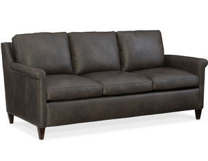 Timber Stationary Leather Sofa 8-Way Hand Tie (Made to order leathers)