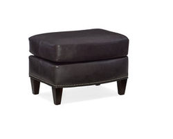 Rodney Stationary Leather Ottoman (Made to order leathers)