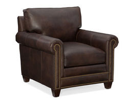 Raylen Leather Stationary Chair 8-Way Tie (Made to order leathers)